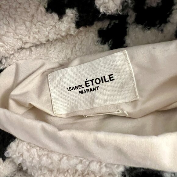 Isabel Marant Etoile Black Himemma Sherpa Tribal Print Reversible Coat Jacket - Picture 6 of 8
